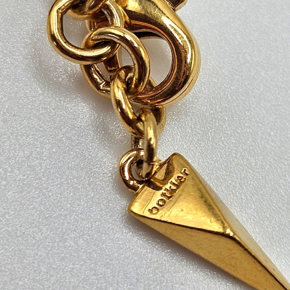 VINTAGE Botkier Gold Tone Graduated V Link Bracelet - Picture 4 of 6